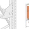 Detailansicht der Hakenkonsole des Einfahrregals für Paletten mit Überstand, Zeichnung 01